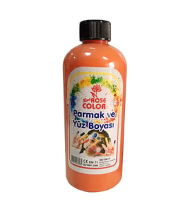 Parmak Ve Yüz Hobi Boyası 500ml  10 Renk  RedRose (Turuncu)