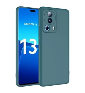 Xiaomi Mi 13 Lite Kılıf Zore Mara Lansman İç Yüzeyi Kadife Kılıf (Koyu Yeşil)