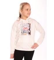 Toontoy Kız Çocuk Baskılı Sweatshirt (Ekru)