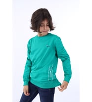 Toontoy Erkek Çocuk Baskılı Sweatshirt (Koyu Yeşil)