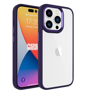 Apple iPhone 15 Pro Kılıf Krom Kılıf (Koyu Mor)