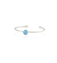 Kadir Jewellery Zirkon Taşlı Ayarlanabilir 925 Ayar Gümüş Kaplama Bilezik (Koyu Mavi)
