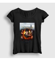 Presmono Kadın Beyaz Merlin Dizi T-Shirt 428481tt (Siyah)