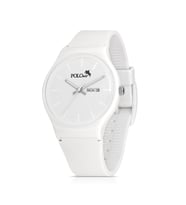 Polo Air Unisex Silikon Kordon Gün Ay Takvimli Kol Saati PL-1462B (Beyaz)