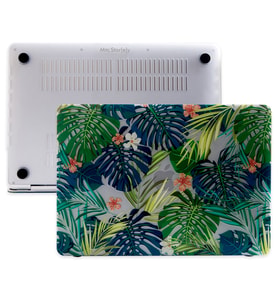 MacBook Pro Kılıf HardCase A1706 1708 1989 2159 2251 2289 A2338 Kılıf Flower01NL (Mint Yeşili)