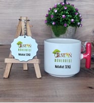 Orman Mühendisi Hediye Seti Kupa Bardak T Kulplu ve Anahtarlık Mühendisler Günü Hediyesi (Model 1)