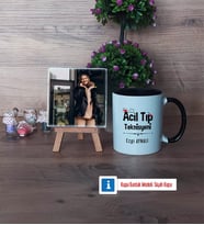 Acil Tıp Teknisyeni Fotoğraflı Dekoratif Taş, Kupa Bardak Beyaz Hediye (Model 11)