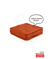 XPERMATE Bisküvi Minder Petek Önü Palet Üstü Minderi Fransız Minder Bank ve Bahçe Minderi 55x55x14 cm (Kiremit)
