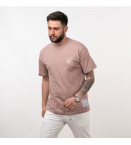 OVERSİZE PENYE ERKEK T-SHİRT (Gül Kurusu)