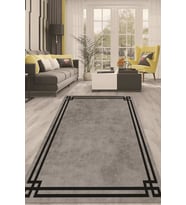 Dijital Kaymaz Taban Yıkanabilir Modern Renkli Salon Halısı Mutfak Halısı Yolluk ND-HT-430 (Gri)