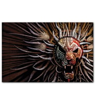 Cakapuzzle Tribal Aslan Kafası Maske Puzzle Yapboz MDF (Ahşap) (500 Parça)