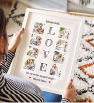 Kişiye Özel Fotoğraflı ve Özel Notlu Çerçeveli Poster (Beyaz)