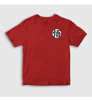 Presmono Unisex Çocuk Beyaz Kanji Go Anime Dragon Ball T-Shirt 236210tt (Kırmızı)