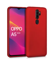 Microsonic Matte Silicone Oppo A5 2020 Kılıf (Kırmızı)