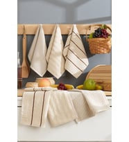 6 lı El Yüz Mutfak Havlusu Seti Sophia 30 X 50 Cm (Bej)