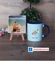 Anneye Doğum Günü Hediyesi Fotoğraflı Dekoratif Taş, Kupa Bardak Beyaz Hediye (Model 3)