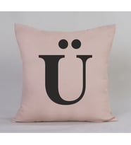 Ü Harfli Yastık (Bej)