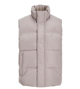 Geniş Rahat Kesim Erkek Yelek - JACK JONES 12256981 (Bej)