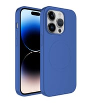 iPhone 14 Pro Kılıf Magsafe Özellikli Pastel Renk Plas Kılıf (Mavi)