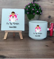 En İyi Dokor Hediye Seti Kupa Bardak T Kulplu ve Dekoratif Taş Doktora Tıp Bayramı Hediyesi (Model 1)