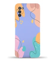 PrintiFy Samsung Galaxy A02s Uyumlu Lansman Kılıf Karışık Renkler Tasarımlı İçi Kadife Kapak (Lila)