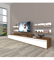 Decoraktiv Ekoflex 270r Mdf Tv Ünitesi Tv Sehpası (Beyaz - Kahverengi)