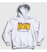 Presmono Unisex Beyaz Thrasher K Pop Jimin Bts Kapüşonlu Sweatshirt 272453tt (Beyaz)