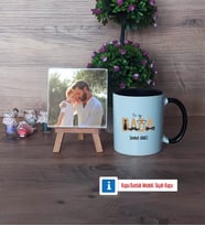Babaya Doğum Günü Hediyesi Fotoğraflı Dekoratif Taş, Kupa Bardak Beyaz Hediye Babalar Günü Hediyesi (Model 11)