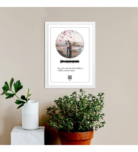 Kişiye Özel QR Karekodlu Tablo 20x30 Ebatında (Beyaz)