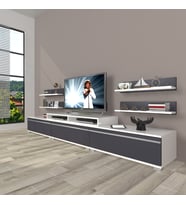 Decoraktiv Ekoflex 270r Mdf Tv Ünitesi Tv Sehpası (Beyaz - Antrasit)