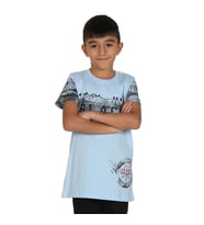 Toontoy  Erkek Çocuk T-Shirt Black Baskılı  (Mavi)