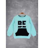 Toontoy Kız Çocuk Be Yourself Baskılı Sweatshirt (Su Yeşili)