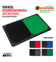 Yeni Nesil Islak - Kuru Dezenfektan Havuzlu Hijyen Paspas 50x80 (Yeşil)