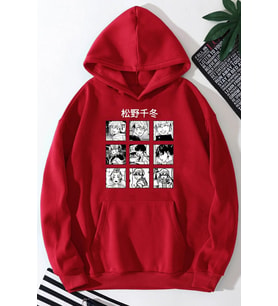 Unisex Ken Kaneki Baskılı Sweatshirt (A.Kırmızı)