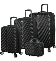 My Valice Lotus Abs Kabin Orta Büyük ve Makyaj Boy 4'lü Travel Valiz Seti (Siyah)