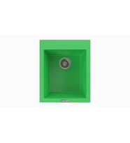 POLEX Cristalüx Granit Eviye P-05 Tezgah Altı Ve Tezgah Üstü Kare Mutfak Evyesi 41x51cm (Yeşil)