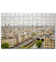Cakapuzzle Paris Şehri Sen Nehri Eyfel Kulesi Görseli Puzzle Yapboz MDF (Ahşap) (1000 Parça)