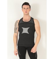 Sporcu Gym Seamless Dikişsiz T-shirt (Siyah)