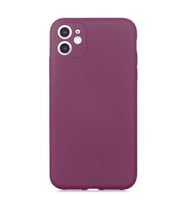 iPhone 11 Kılıf Zore Mara Pürüzsüz Yumuşak Mat Silikon Kılıf (Mürdüm)
