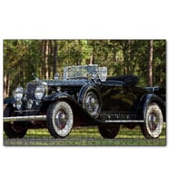 Cakapuzzle Siyah Cadillac Cabrio Antika Araba  Puzzle Yapboz MDF (Ahşap) (1000 Parça)