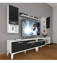 Decoraktiv Eko 5200DA Mdf Silver Tv Ünitesi Tv Sehpası (Siyah - Beyaz)