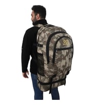 Baggor 90 Litre Körüklü Ayakkabılıklı Su Geçirmez Kampçı Dağcı Sırt Çantası (Kamuflaj)