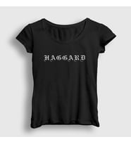 Presmono Kadın Sarı Logo Haggard T-Shirt 79928tt (Siyah)
