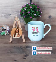 Psikoloji Öğretmeni Kupa Bardak Beyaz ve Fotoğraflı Ahşap Anahtarlık Hediye (Model 5)