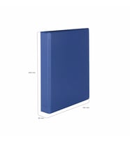 Evrak Sunum Tanıtım Firma Klasörü A5 Pvc 3 cm 4 Halkalı 200 Yaprak Kapasiteli Ring Binder File 19,5x23 cm (Mavi)