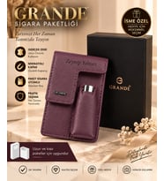 Grande 451 Hakiki Deri Sigaralık (Mürdüm)