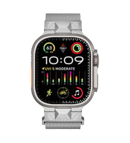 Watch Ultra 49mm KRD-107 Metal Hasır Kordon (Gümüş)