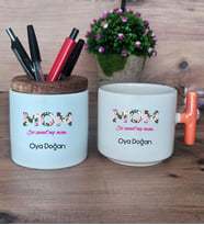 So Sweet Mom Hediye Sepeti Kupa Bardak T Kulplu, Kalemlik Hediyeleri Anneye Doğum Günü Anneler Günü Hediyesi (Model 7)