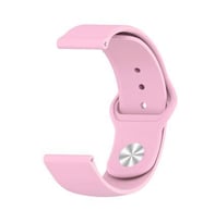 Oppo Watch 46mm 22mm Soft Silikon Kordon + Metal Kordon Dönüştürücü (Pembe)