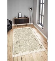 Dijital Baskılı Yıkanabilir Kaymaz Modern Renkli Salon Halısı Mutfak Halısı Yolluk ND-HY-1067 (Bej)